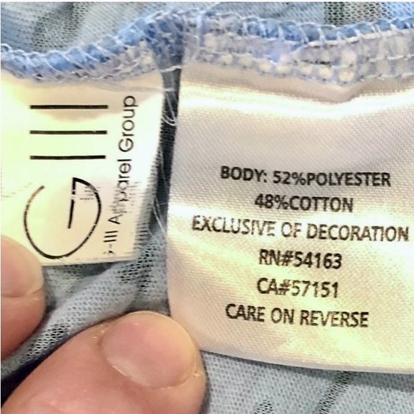 UNC Tarheels Short Sleeve Tee in Carolina Blue/White Women’s XL - Picture 4 of 5